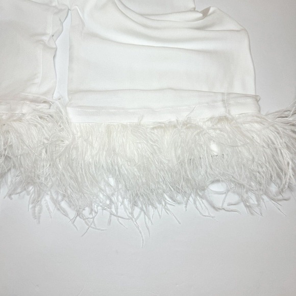 Sleeper Party Pajama Set With Real Feathers Feathers In White Size Large $390 - Picture 8 of 16